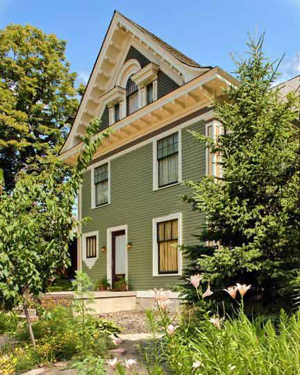 Painted Victorian Homes by William Nunn Painting include restored millwork.