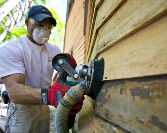 Removing Old Paint With Carbide Shaver & HEPA Vacuum